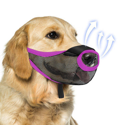 HKM-5863997 Breathable Mesh Dog Muzzle to Prevent Eating, Barking, and Biting