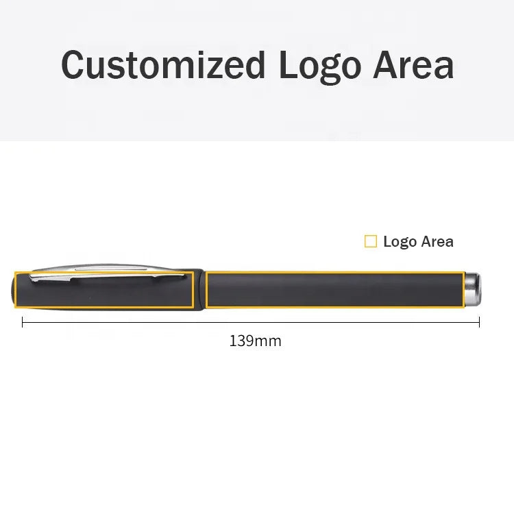 HKM-586451 Sleek Black Gel Pens Set with Matt Frosted Finish for Custom Logo Printing