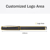 HKM-586451 Sleek Black Gel Pens Set with Matt Frosted Finish for Custom Logo Printing