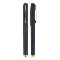 HKM-586451 Sleek Black Gel Pens Set with Matt Frosted Finish for Custom Logo Printing