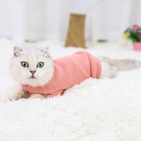 HKM-5864893 Warm Rabbit Plush Sweater for Hairless Cats - Lightweight Leisure Wear in Light Brown, Blue, Pink, Sizes S, M, L