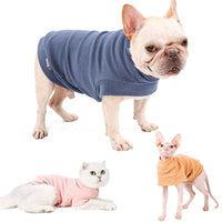 HKM-5864893 Warm Rabbit Plush Sweater for Hairless Cats - Lightweight Leisure Wear in Light Brown, Blue, Pink, Sizes S, M, L