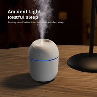 HKM-586515 220ml Ultrasonic Mini Humidifier and Aroma Oil Diffuser with USB and Colourful Night Light for Home and Car
