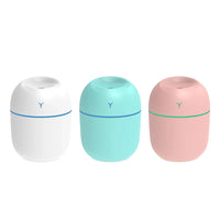 HKM-586515 220ml Ultrasonic Mini Humidifier and Aroma Oil Diffuser with USB and Colourful Night Light for Home and Car