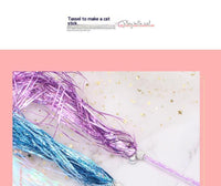 HKM-5865533 Colorful Ringing Paper Tassel Cat Teaser Toy - 26-40 cm Long Acrylic Stick