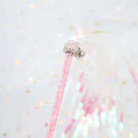 HKM-5865533 Colorful Ringing Paper Tassel Cat Teaser Toy - 26-40 cm Long Acrylic Stick