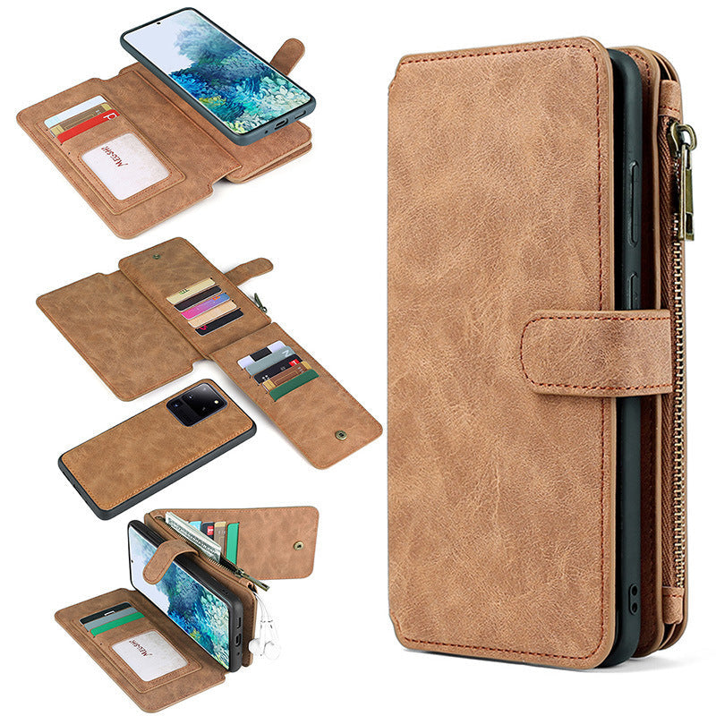 HKM-586579 Multi-Function Leather Wallet Case for Samsung Phones with Card Slots
