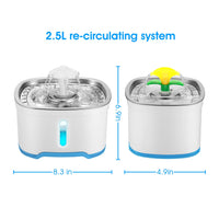 HKM-5866557 Stainless Steel Pet Water Dispenser for Dogs and Cats - Blue, Standard Model