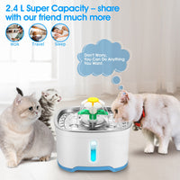 HKM-5866557 Stainless Steel Pet Water Dispenser for Dogs and Cats - Blue, Standard Model