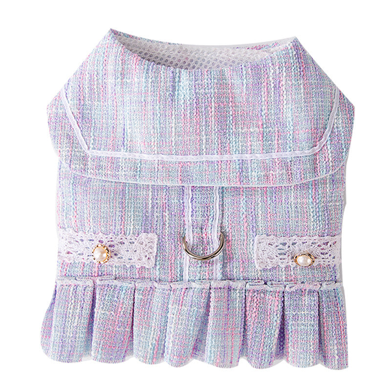 HKM-5868093 Stylish Polyester Fiber Pet Clothing for Small Dogs and Cats in Salem Purple and A & L Pink