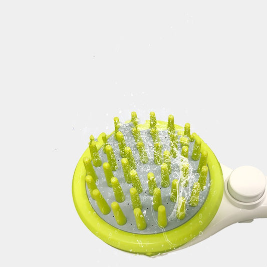 HKM-5868349 Pet Bath and Massage Brush with Shower Head for Cats and Dogs - Gray, Blue, Green