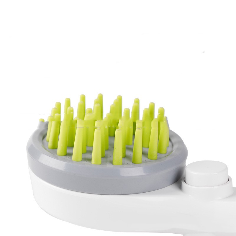 HKM-5868349 Pet Bath and Massage Brush with Shower Head for Cats and Dogs - Gray, Blue, Green