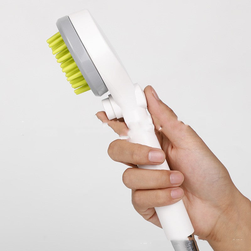 HKM-5868349 Pet Bath and Massage Brush with Shower Head for Cats and Dogs - Gray, Blue, Green
