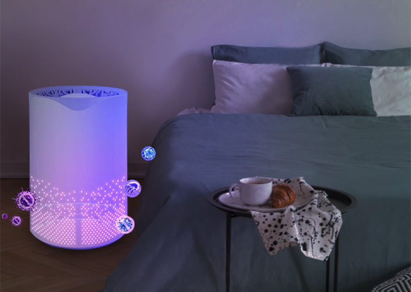 HKM-586835 Compact Air Purifier for Small Spaces – Ideal for Desk, Bedroom, Office, and Car