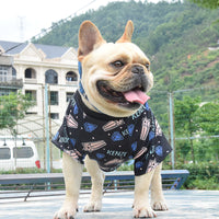 HKM-5868861 Meteor Print Pet Clothing for Small Dogs - Blue Polyester Two-Legged Apparel