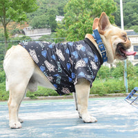 HKM-5868861 Meteor Print Pet Clothing for Small Dogs - Blue Polyester Two-Legged Apparel