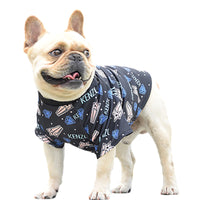 HKM-5868861 Meteor Print Pet Clothing for Small Dogs - Blue Polyester Two-Legged Apparel