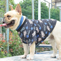 HKM-5868861 Meteor Print Pet Clothing for Small Dogs - Blue Polyester Two-Legged Apparel