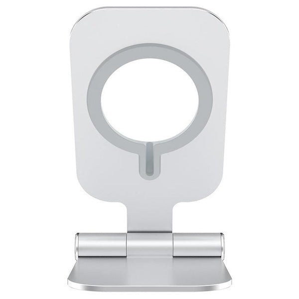 HKM-587027 Foldable Aluminium Alloy Phone Stand with Magnetic Wireless Fast Charging for iPhone 12 Mini/12 Pro Max