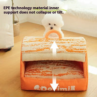HKM-5870525 Comfortable Closed Kennel for Small to Large Pets - Warm Removable Washable Design