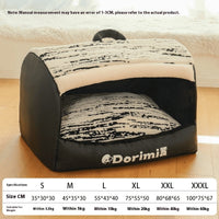 HKM-5870525 Comfortable Closed Kennel for Small to Large Pets - Warm Removable Washable Design