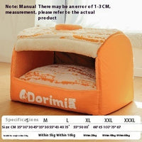 HKM-5870525 Comfortable Closed Kennel for Small to Large Pets - Warm Removable Washable Design