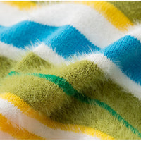 HKM-5871037 Cozy Colorful Striped Sweater for Large Dogs ¨C Ideal for Autumn & Winter