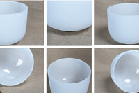 HKM-587155 8-Inch Quartz Sound Bowl for Meditation and Ritual Use with Percussion Rod and Washer