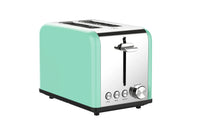 HKM-587219 Woodgrain Design 2-Slice Stainless Steel Electric Waffle and Bread Toaster with Grill