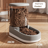 HKM-5872317 Automatic Pet Water Fountain and Feeder - Plastic Cat and Dog Tableware in Gray, Blue, and Pink