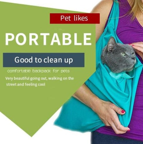 HKM-5872701 Pet Travel Sling Carrier Backpack for Cats and Small Dogs with Adjustable Neck and Breathable Design