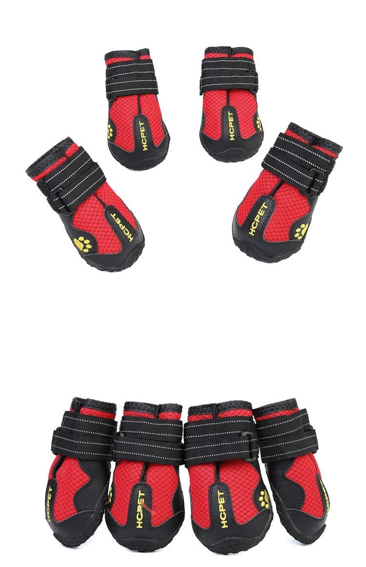 HKM-5873085 Waterproof and Breathable Dog Booties - Non-Slip, Warm, Wear-Resistant - Set of Four
