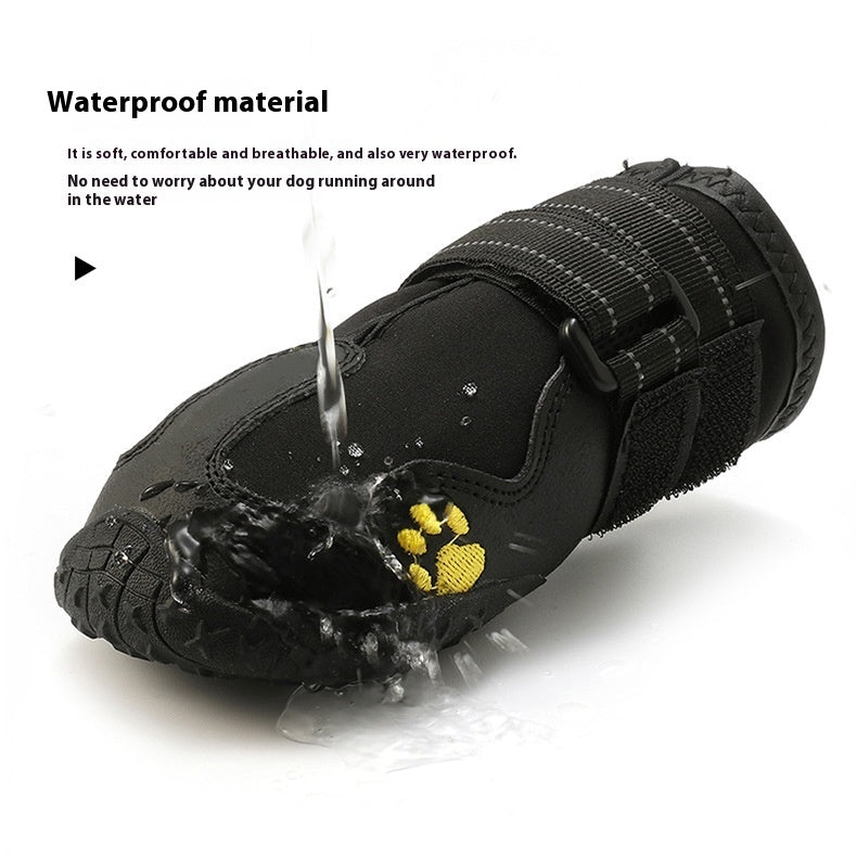 HKM-5873085 Waterproof and Breathable Dog Booties - Non-Slip, Warm, Wear-Resistant - Set of Four