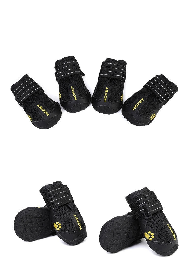 HKM-5873085 Waterproof and Breathable Dog Booties - Non-Slip, Warm, Wear-Resistant - Set of Four