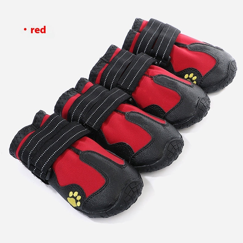 HKM-5873085 Waterproof and Breathable Dog Booties - Non-Slip, Warm, Wear-Resistant - Set of Four