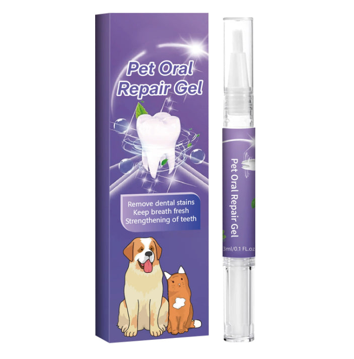 HKM-5874109 Pet Mouth Repair Gel Cleaner - 3ml x 2 Pack for Daily Oral Care