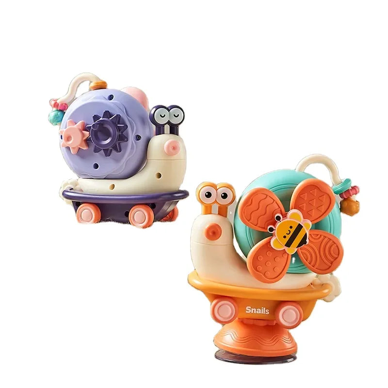 HKM-587475 Multifunctional Snail Suction Cup Spinner Toy for Babies and Toddlers
