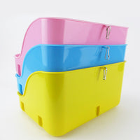 HKM-5877693 Large Rabbit Square Toilet for Pet Care - Available in Blue, Pink, and Yellow
