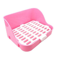 HKM-5877693 Large Rabbit Square Toilet for Pet Care - Available in Blue, Pink, and Yellow