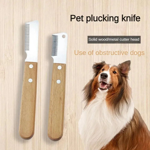 HKM-5877821 Dog Grooming Tools Set for West Highland Bull Terrier & Schnauzer ¨C Hair Plucking Knife, Comb, and Shaver