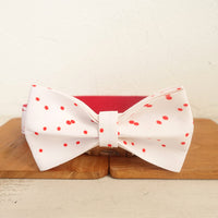 HKM-5878077 Adjustable Cat and Dog Collar with Bowknot - All Seasons, Polyester, Available in Red Ink