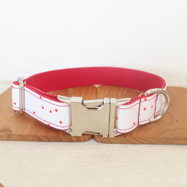 HKM-5878077 Adjustable Cat and Dog Collar with Bowknot - All Seasons, Polyester, Available in Red Ink