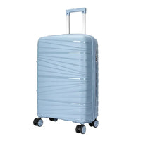 HKM-587859 4-Piece Luggage Set with Spinner Wheels, Durable PP Storage Trolley Cases in 14, 20, 24, and 28 Inch Sizes