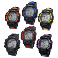 HKM-587987 Student Electronic Watch with Luminous Display, Alarm, Chronograph, and Calendar Features - Durable PVC Strap