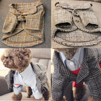 HKM-5880381 Stylish British Woolen Suits for Pets - Multiple Sizes Available