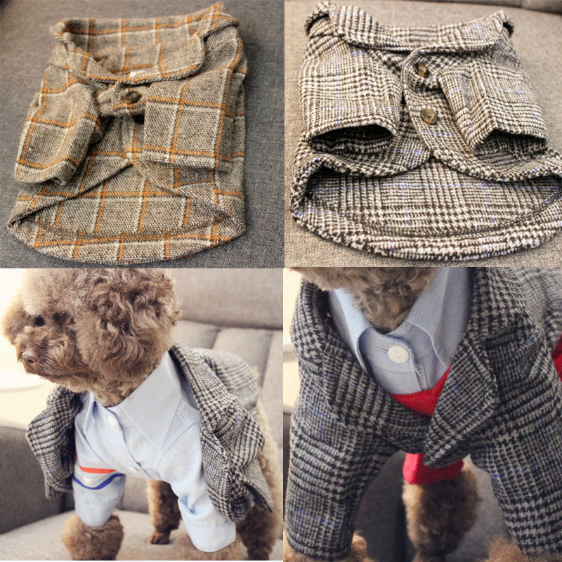 HKM-5880381 Stylish British Woolen Suits for Pets - Multiple Sizes Available