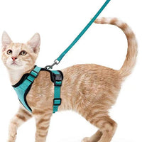 HKM-5881277 Breathable Reflective Cat Harness with Adjustable Straps and Leash