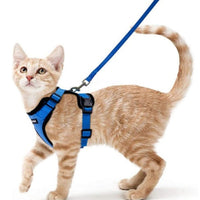 HKM-5881277 Breathable Reflective Cat Harness with Adjustable Straps and Leash