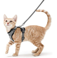 HKM-5881277 Breathable Reflective Cat Harness with Adjustable Straps and Leash