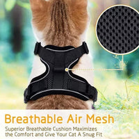 HKM-5881277 Breathable Reflective Cat Harness with Adjustable Straps and Leash